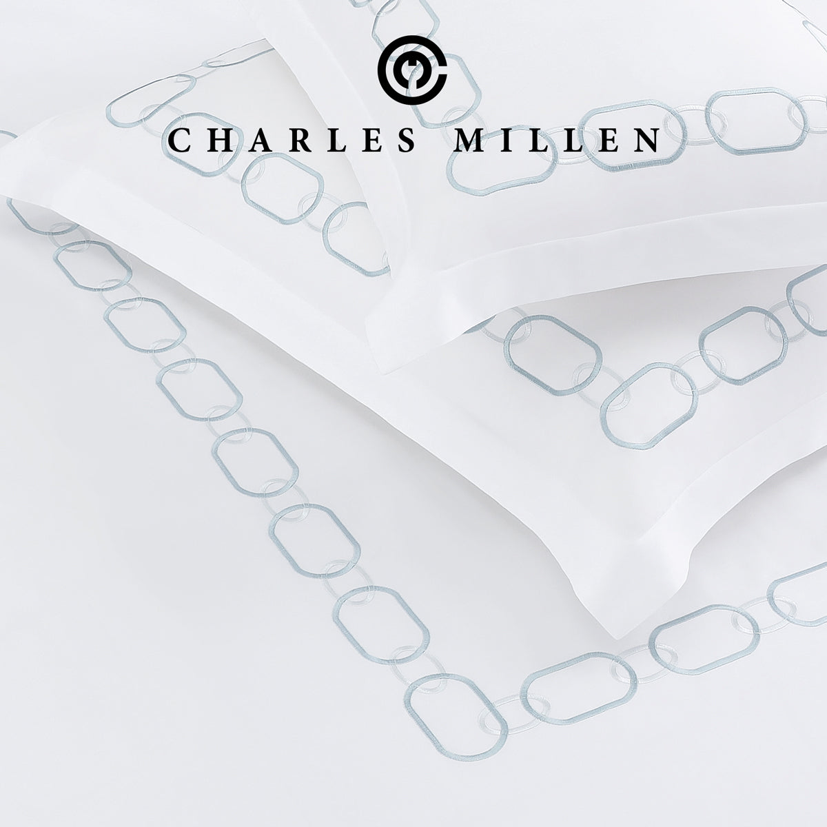 CHARLES MILLEN Signature Vouge Collection 100% Pima Cotton Bed Linen (White) – ELARIA