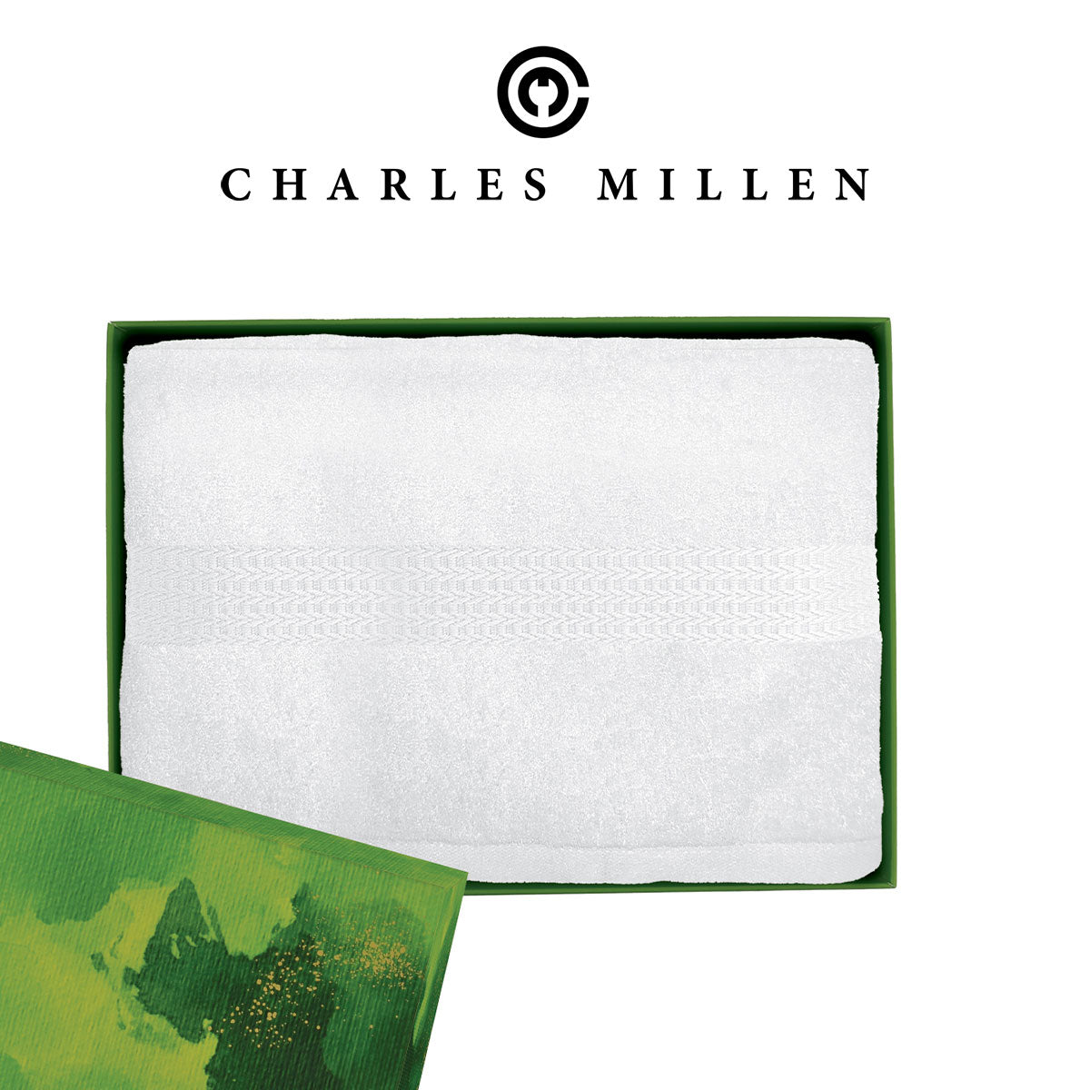 ( 1 Box) Charles Millen Christmas Bamboo Bath Towel Gift Box ( 70x140cm / 480g)