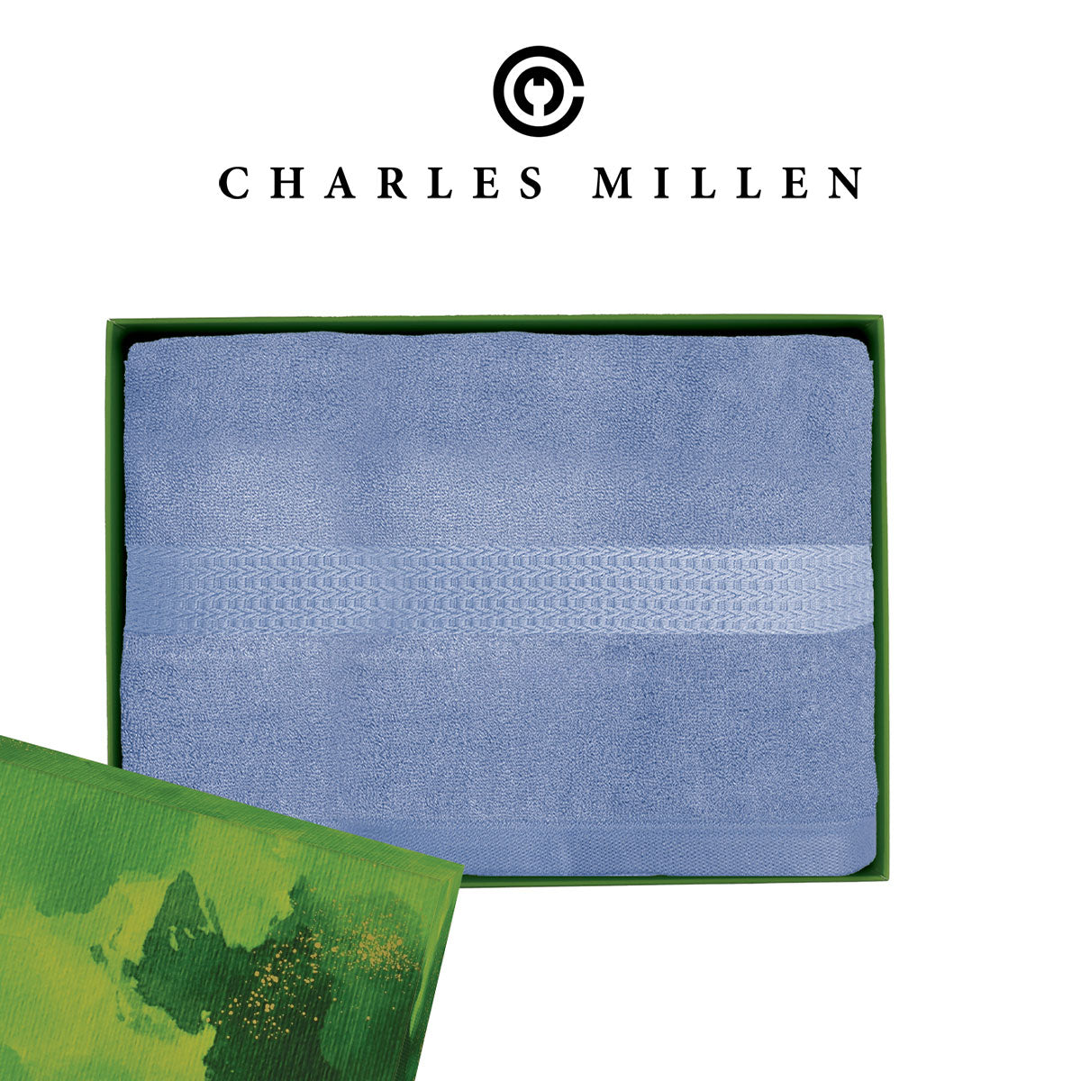 ( 1 Box) Charles Millen Christmas Bamboo Bath Towel Gift Box ( 70x140cm / 480g)