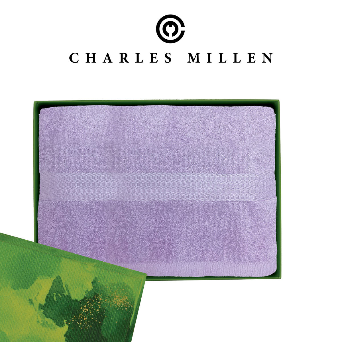 ( 1 Box) Charles Millen Christmas Bamboo Bath Towel Gift Box ( 70x140cm / 480g)