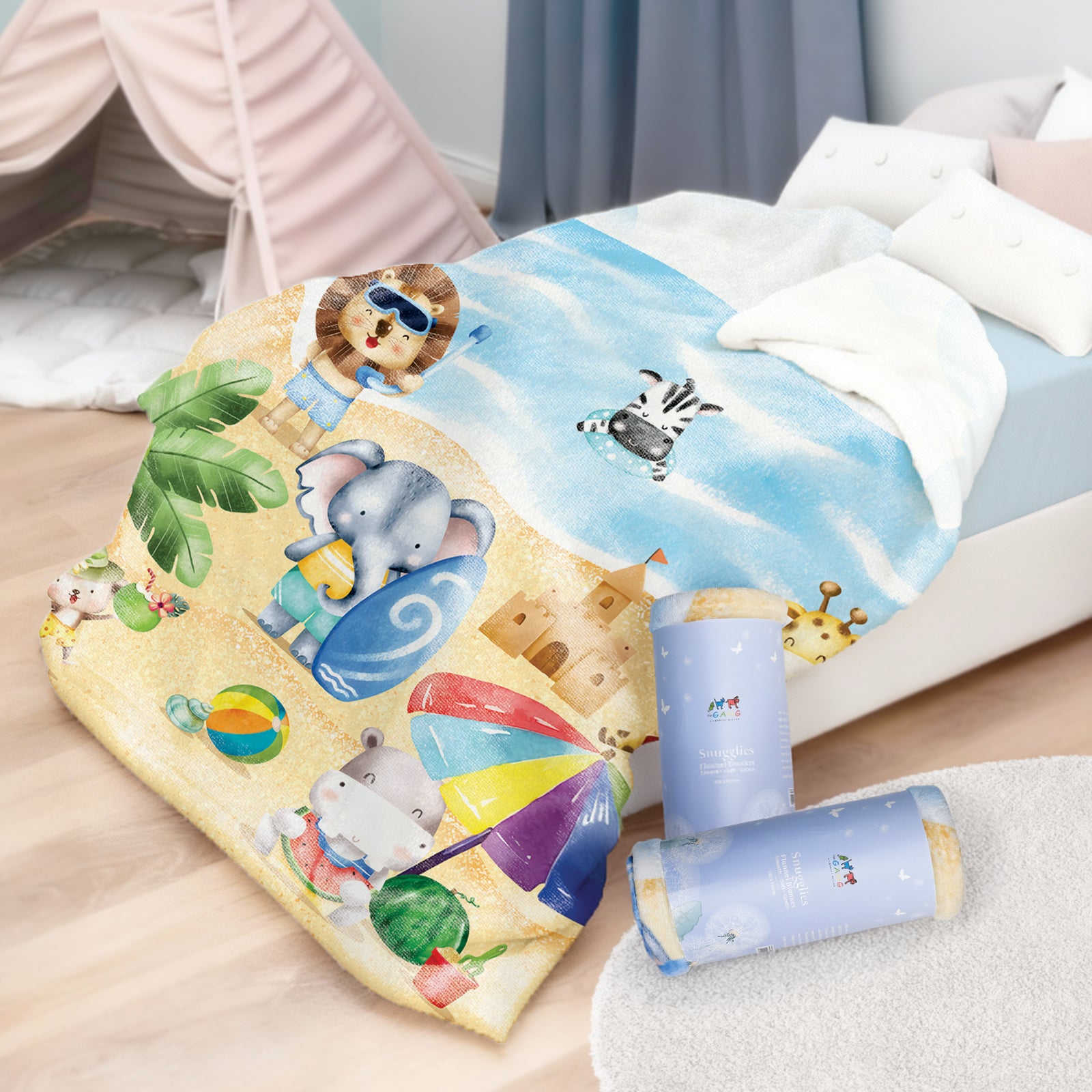 THE GANG 100% Microfibre Flannel Blanket - SNUGGLIES