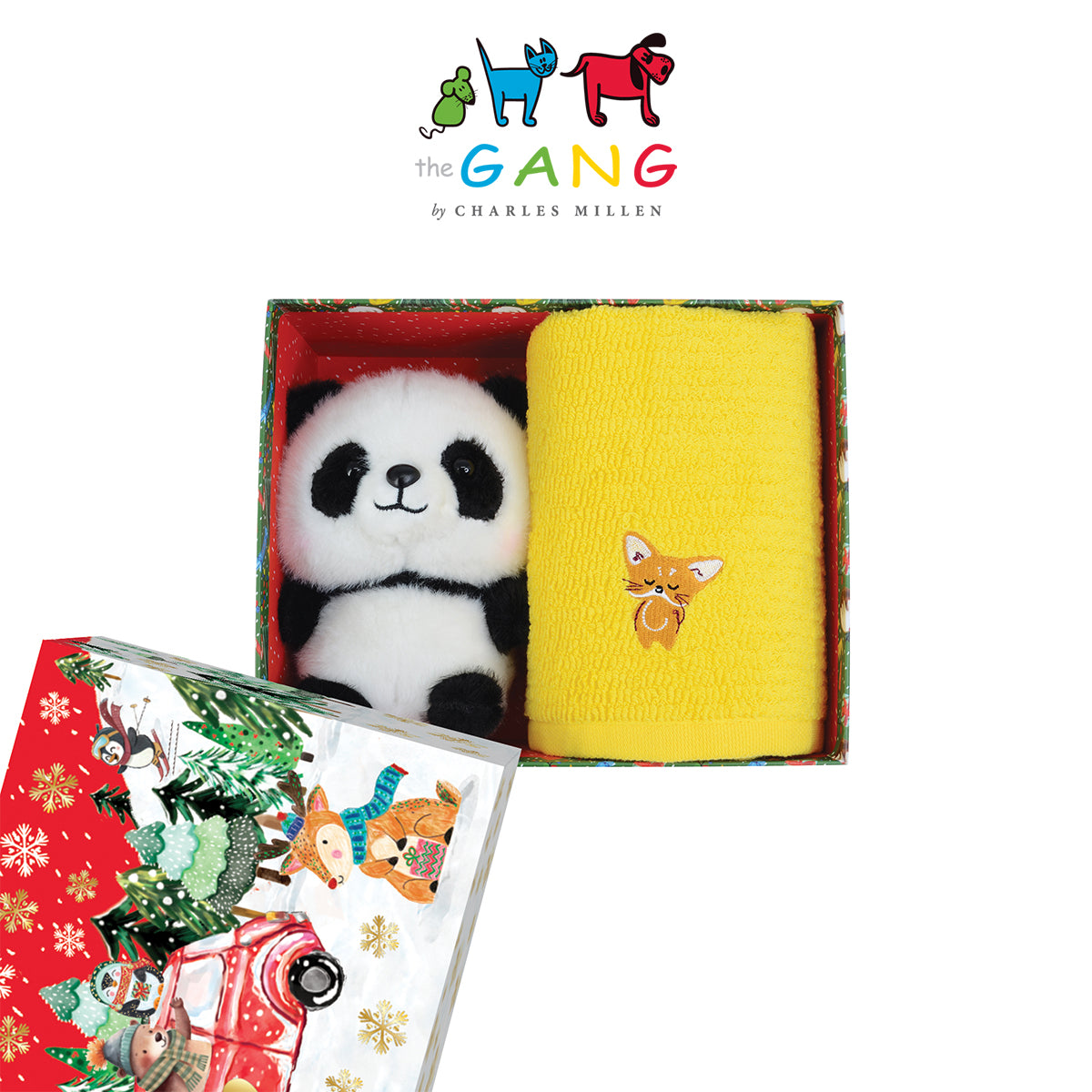 Christmas Towel Gift set- The GANG by Charles Millen THE Ruffz Sport Towel & Plush Collection.