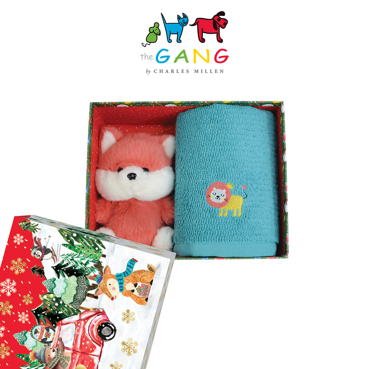 Christmas Towel Gift set- The GANG by Charles Millen THE Ruffz Sport Towel & Plush Collection.