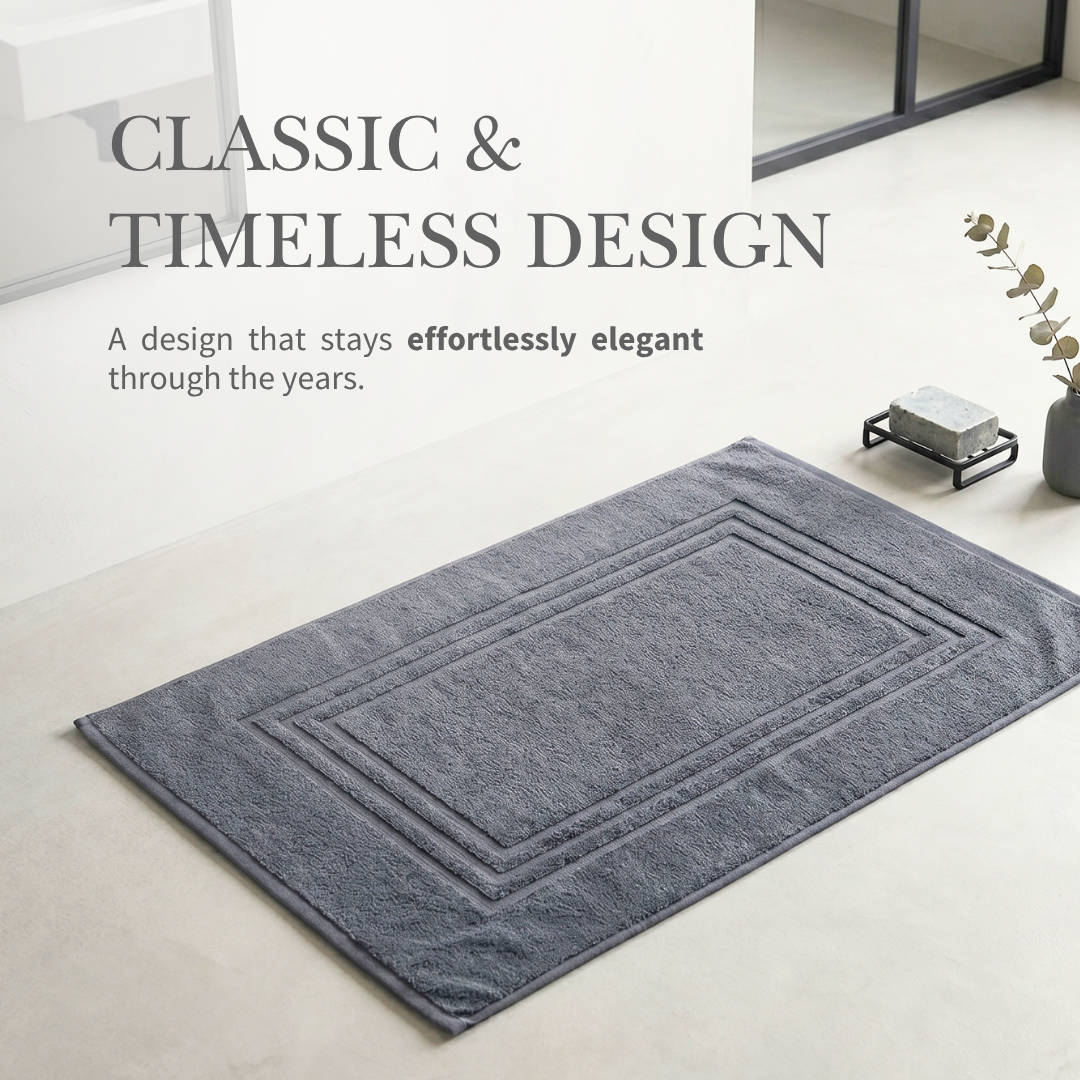 3pcs Set LUMIERE Towels & CLASSIQUE Terry Mat $61 Bundle Set