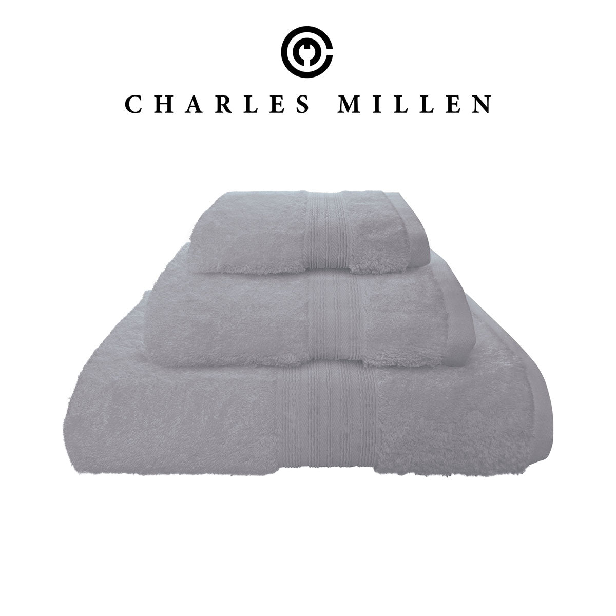 (3pc Face, Hand, Bath Towel set ) Charles Millen Velmont Egyptian Cotton Towel Set