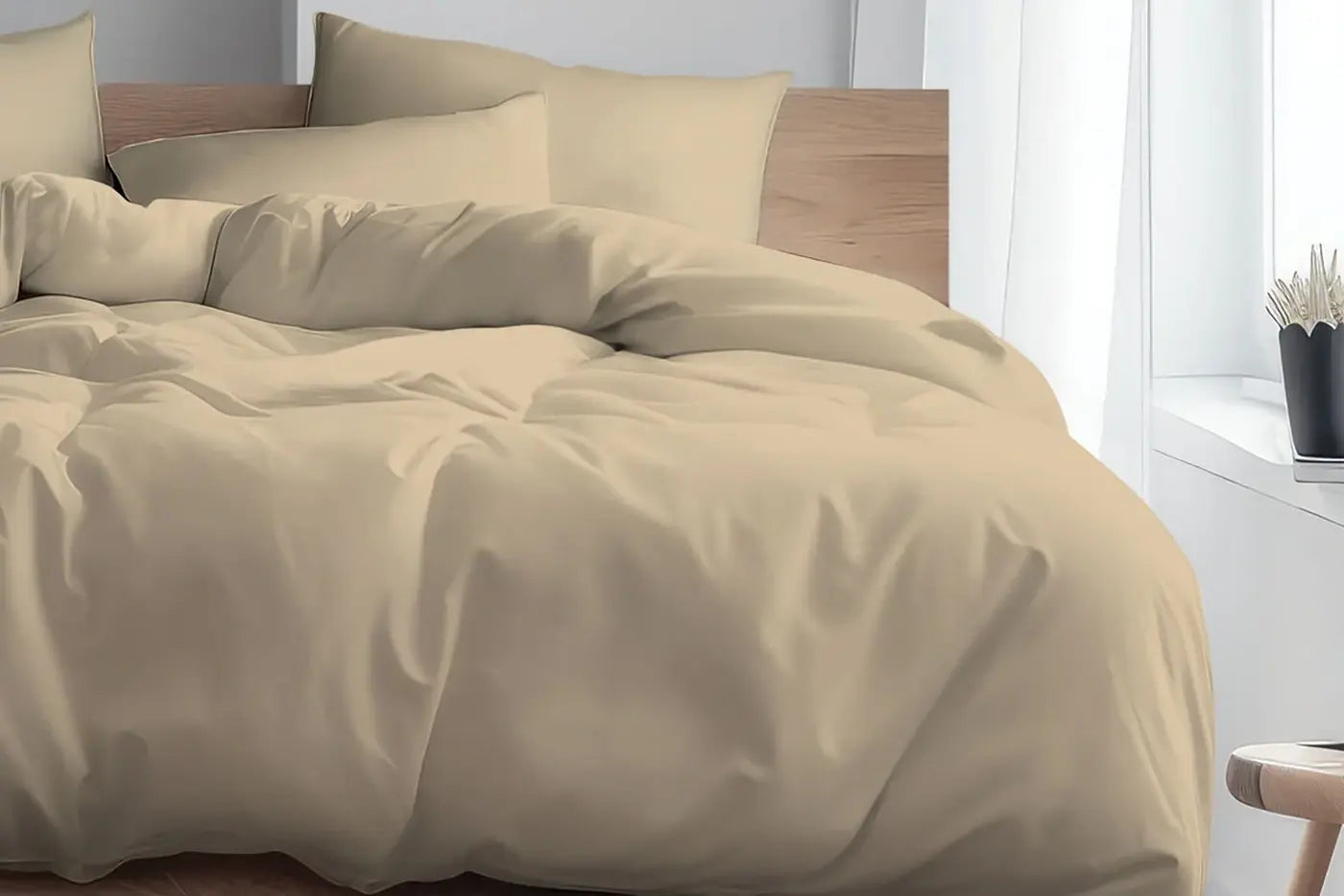 Hazel Beige duvet cover set by Charles Millen
