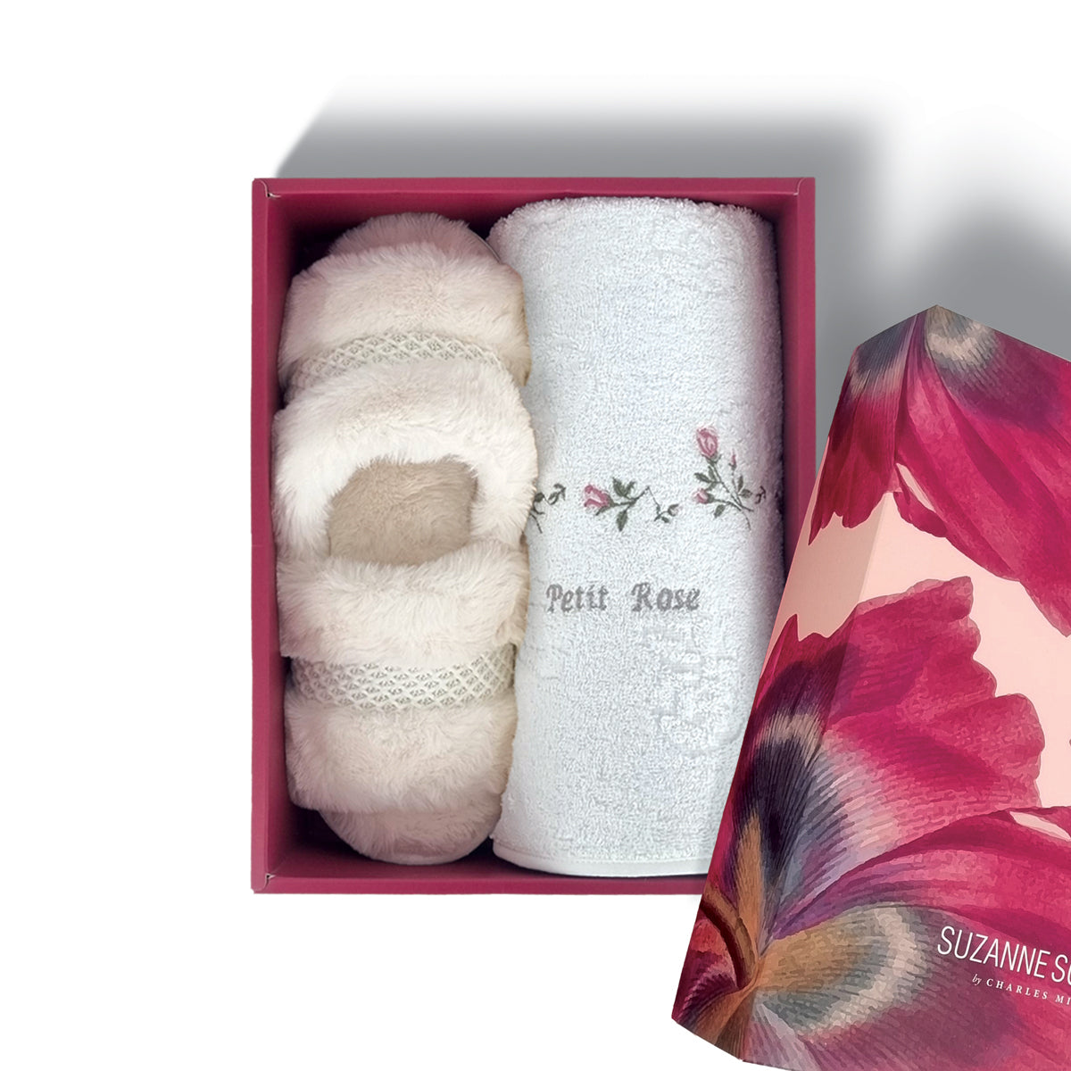 BALLERINA Gift Set (Bath Towel with Bedroom Slippers)