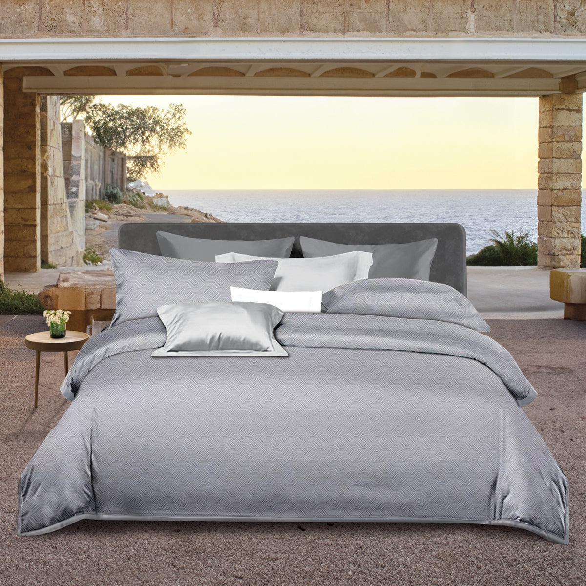 Supreme Collection Bed Linen – Maia (Pearl Grey)