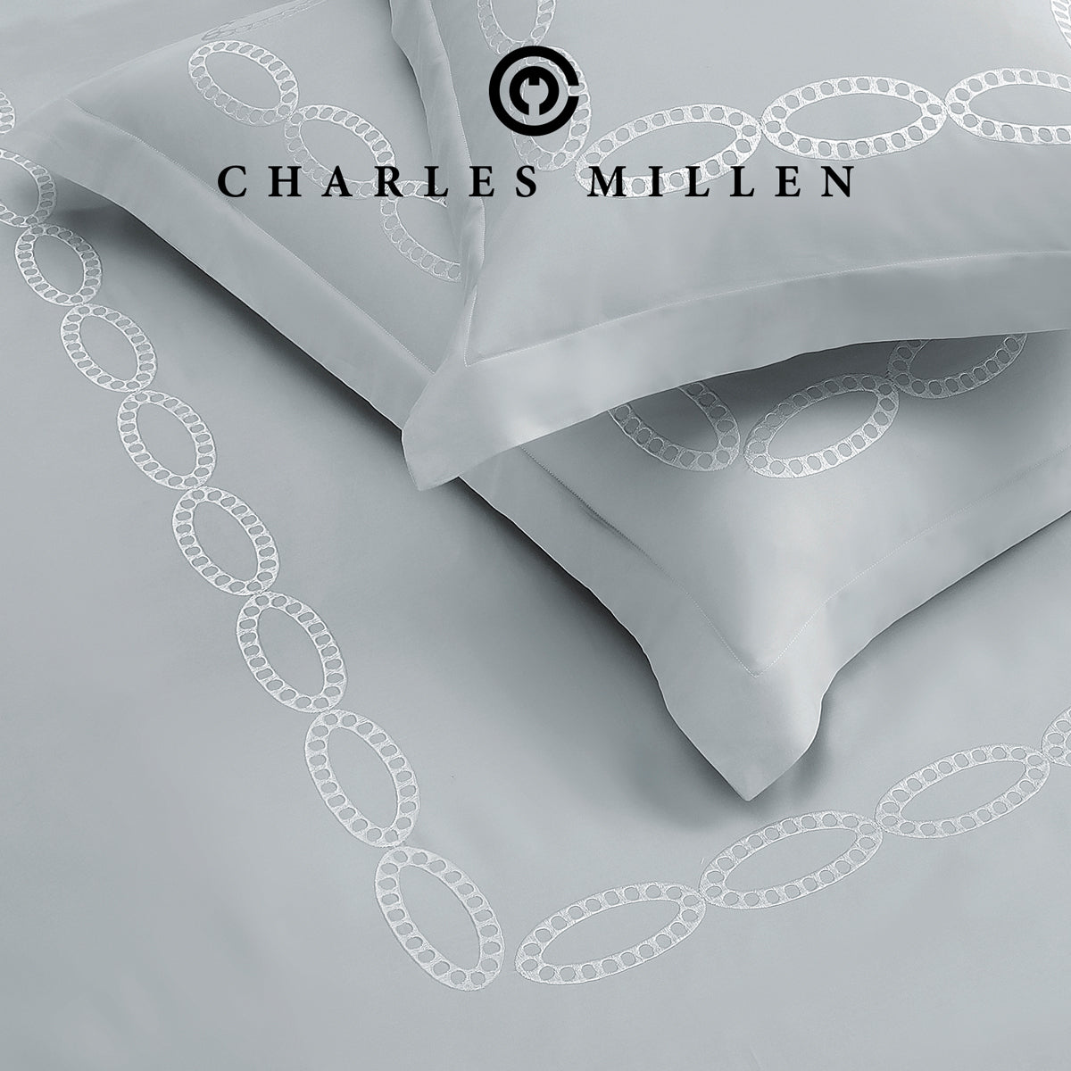 CHARLES MILLEN Signature Vouge Collection 100% Pima Cotton Bed Linen (Silver) – CELESTIA