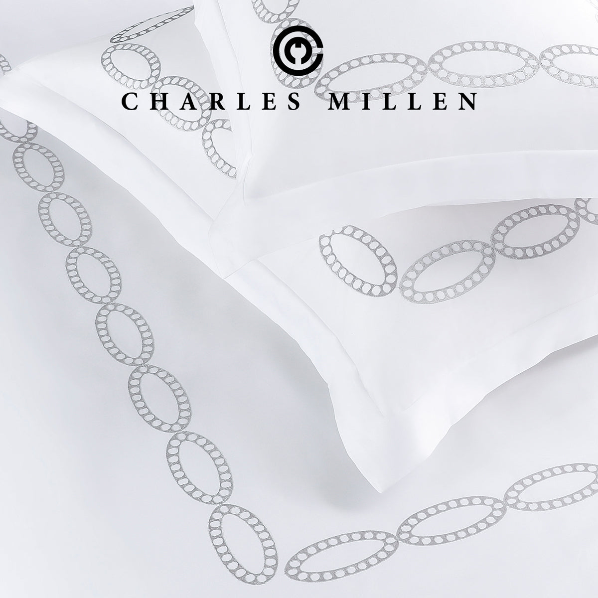 CHARLES MILLEN Signature Vouge Collection 100% Pima Cotton Bed Linen (White) – CELESTIA