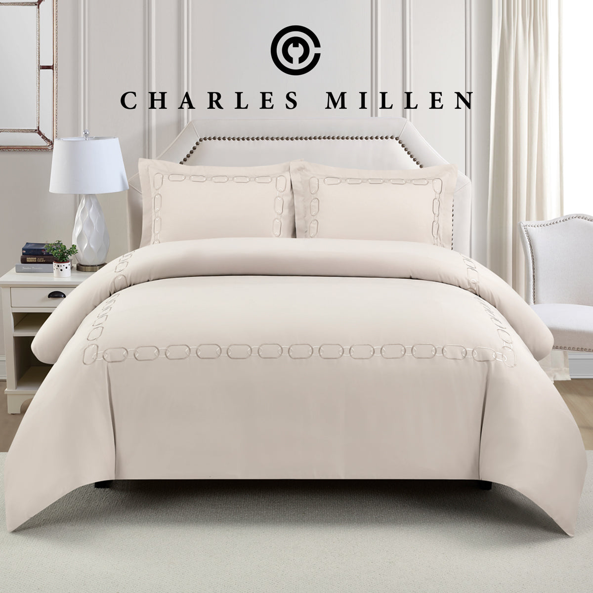 CHARLES MILLEN Signature Vouge Collection 100% Pima Cotton Bed Linen (Linen) – ELARIA