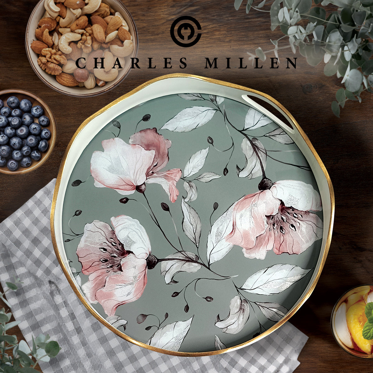 Florvielle Round Serving Tray - (VOILÀ series)