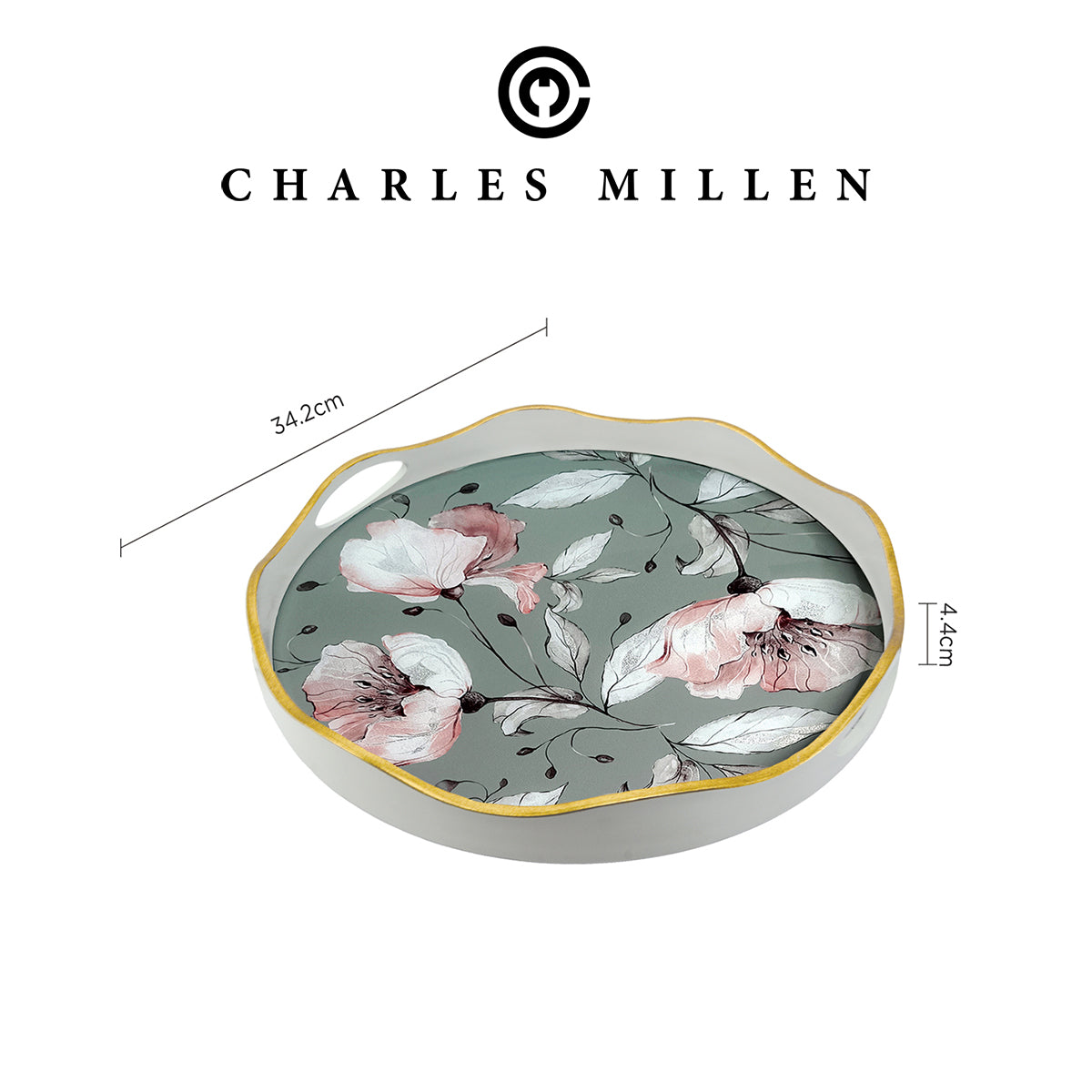 Florvielle Round Serving Tray - (VOILÀ series)