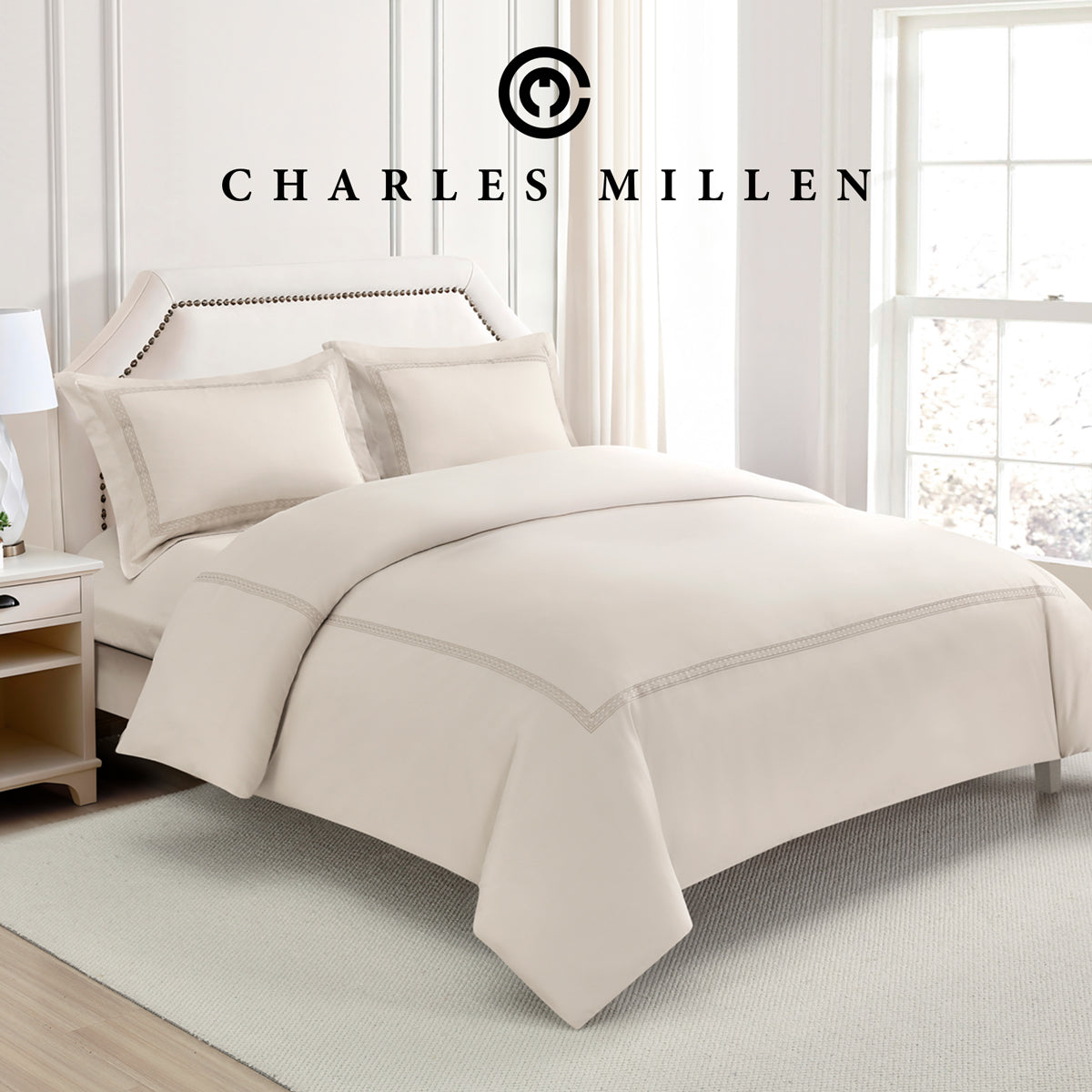 CHARLES MILLEN Signature Vouge Collection 100% Pima Cotton Bed Linen (Linen) – MONDRAE