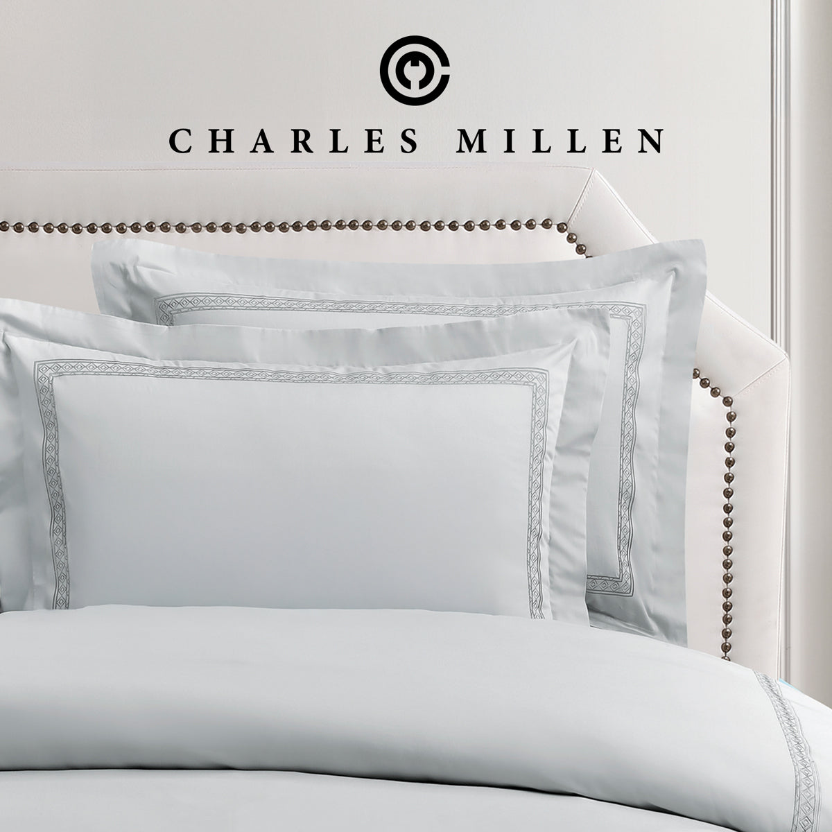 CHARLES MILLEN Signature Vouge Collection 100% Pima Cotton Bed Linen (Silver) – MONDRAE