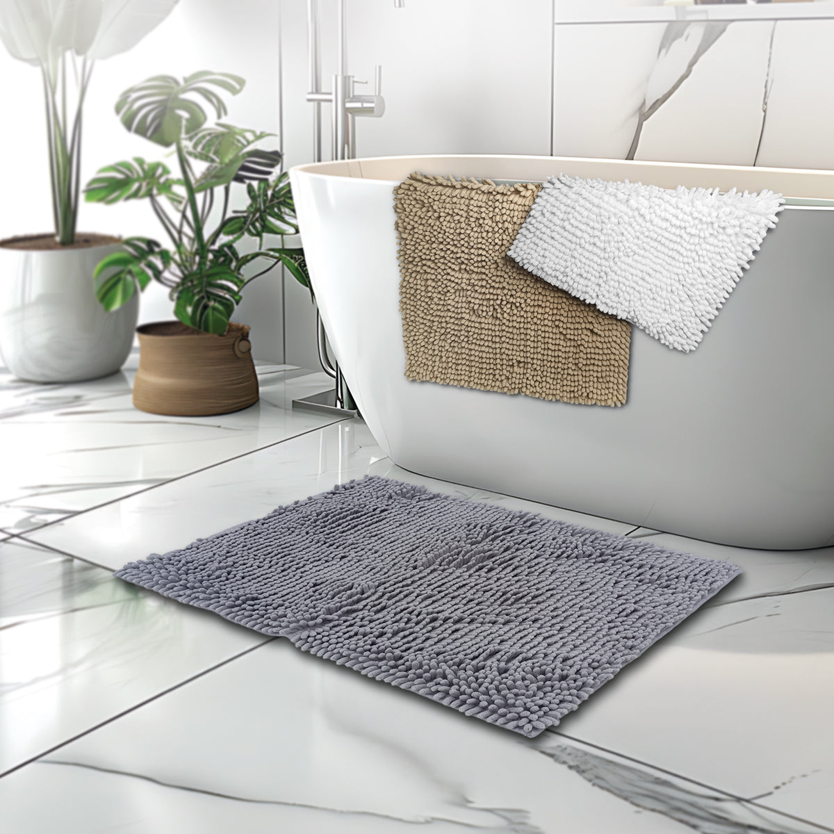 Charles Millen MACIO Ultra Soft - Absorbent Microfibre Antislip Backing Bath Mat