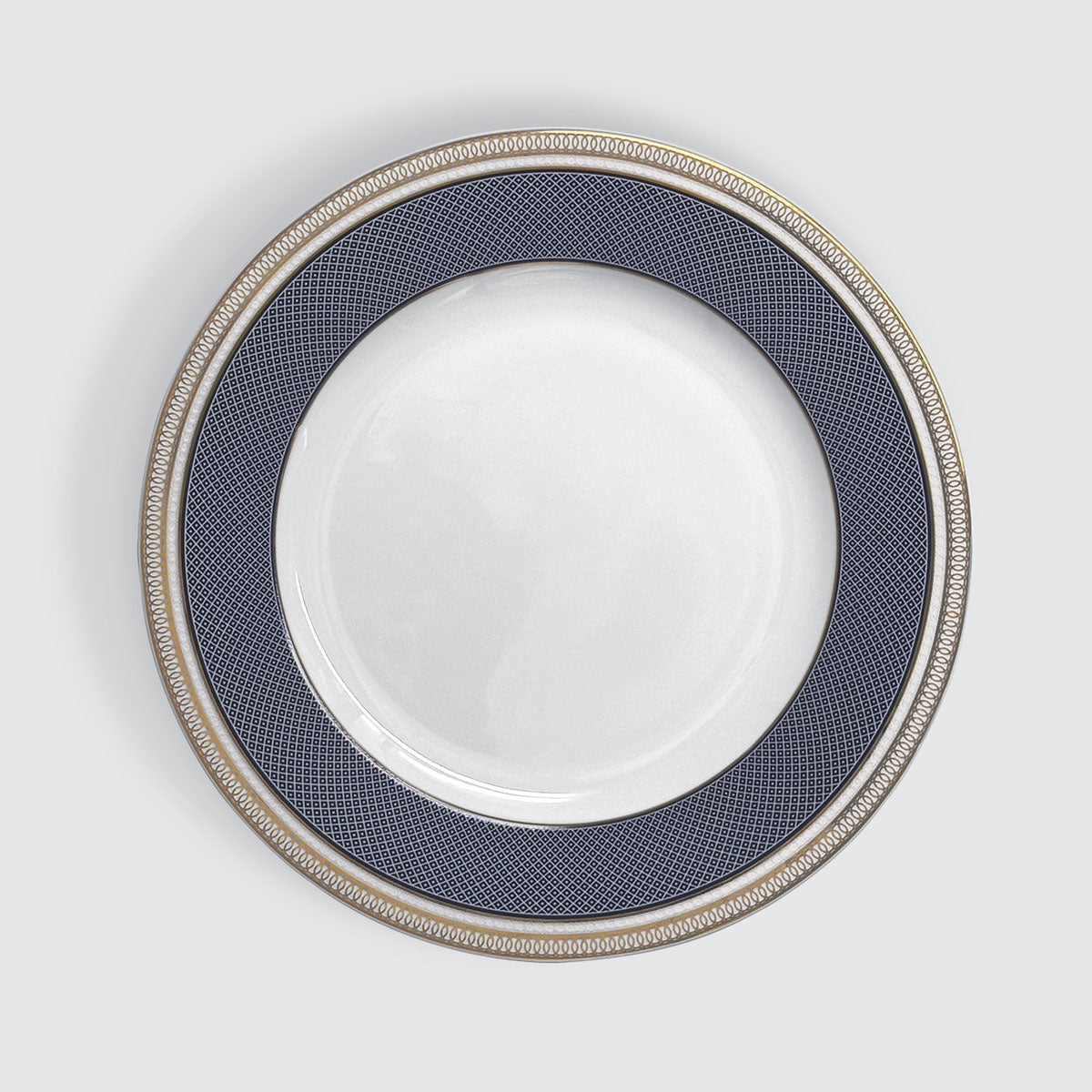 Charles Millen BLEUE 11  - 10.5" Rimmed Dinner Plate