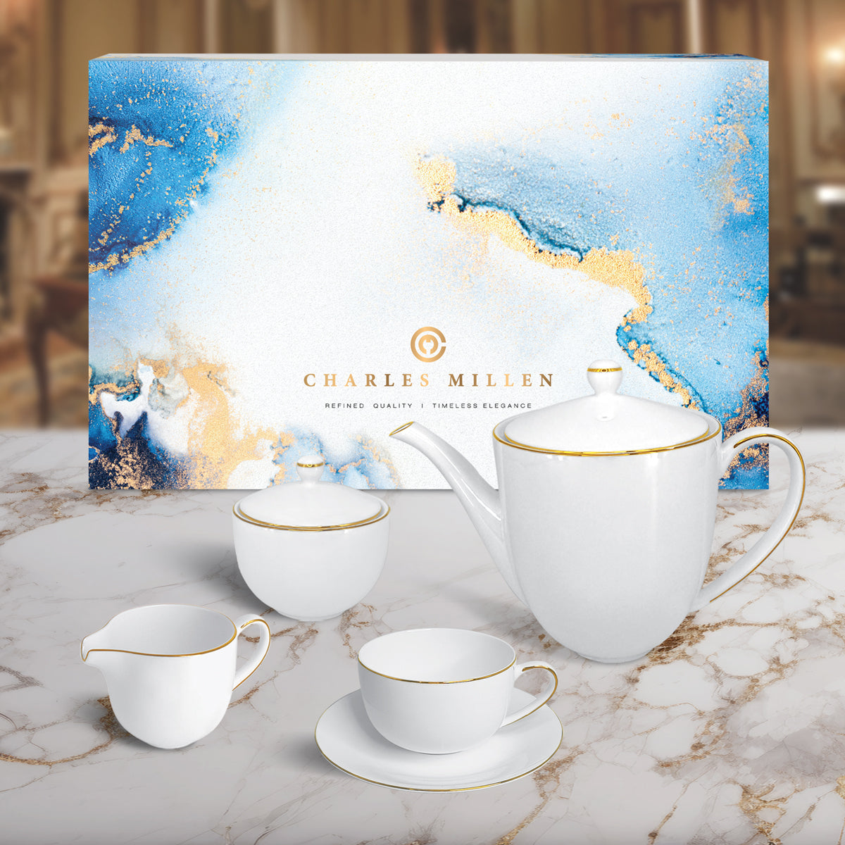 Charles Millen GOLD 9pc Tea Set