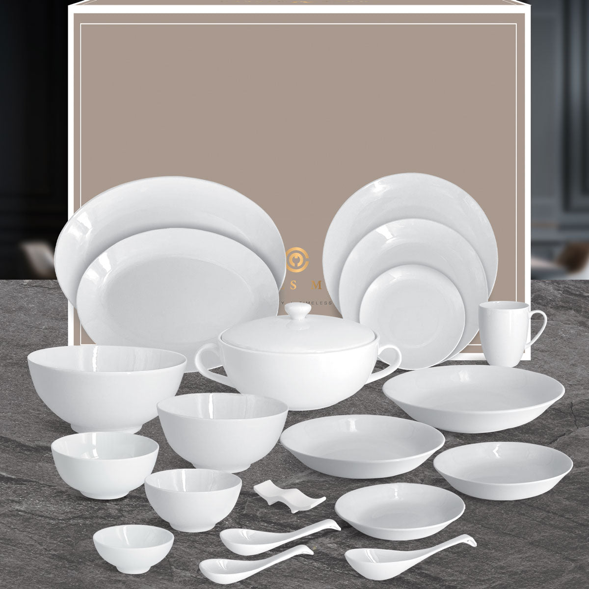 Charles Millen IVOIRE 10 Pax - 155 pcs Dinner Set