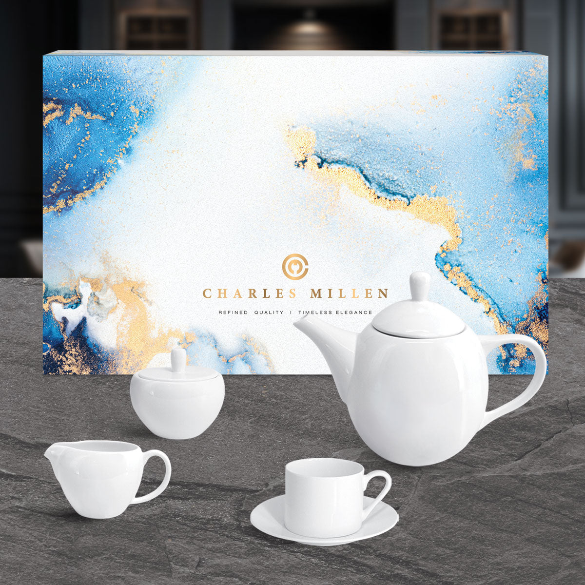 Charles Millen IVOIRE 6 Pax Tea Set ( 9 Pc Tea Set )