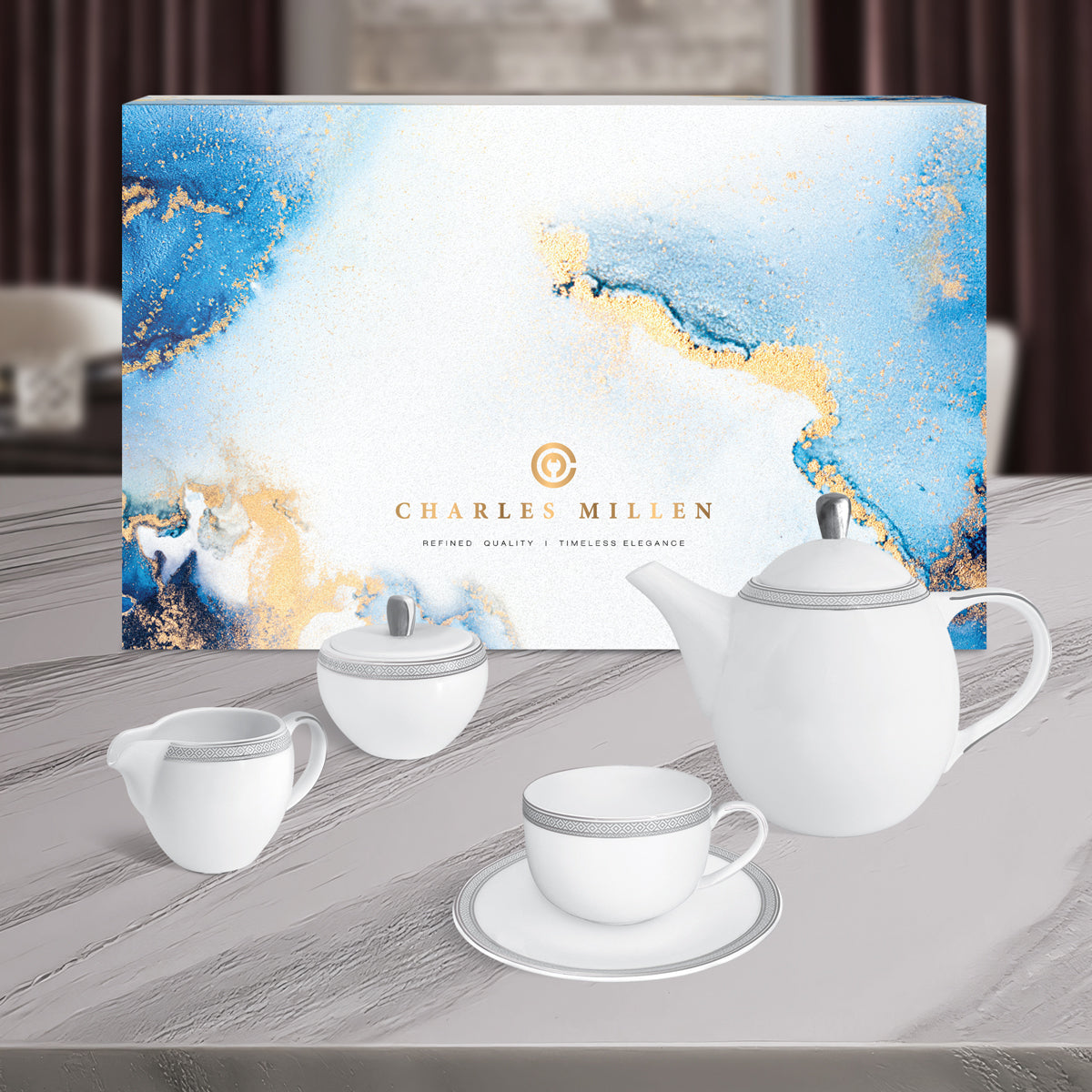 Charles Millen MONDE 6 Pax Tea Set ( 9 Pc Tea Set )