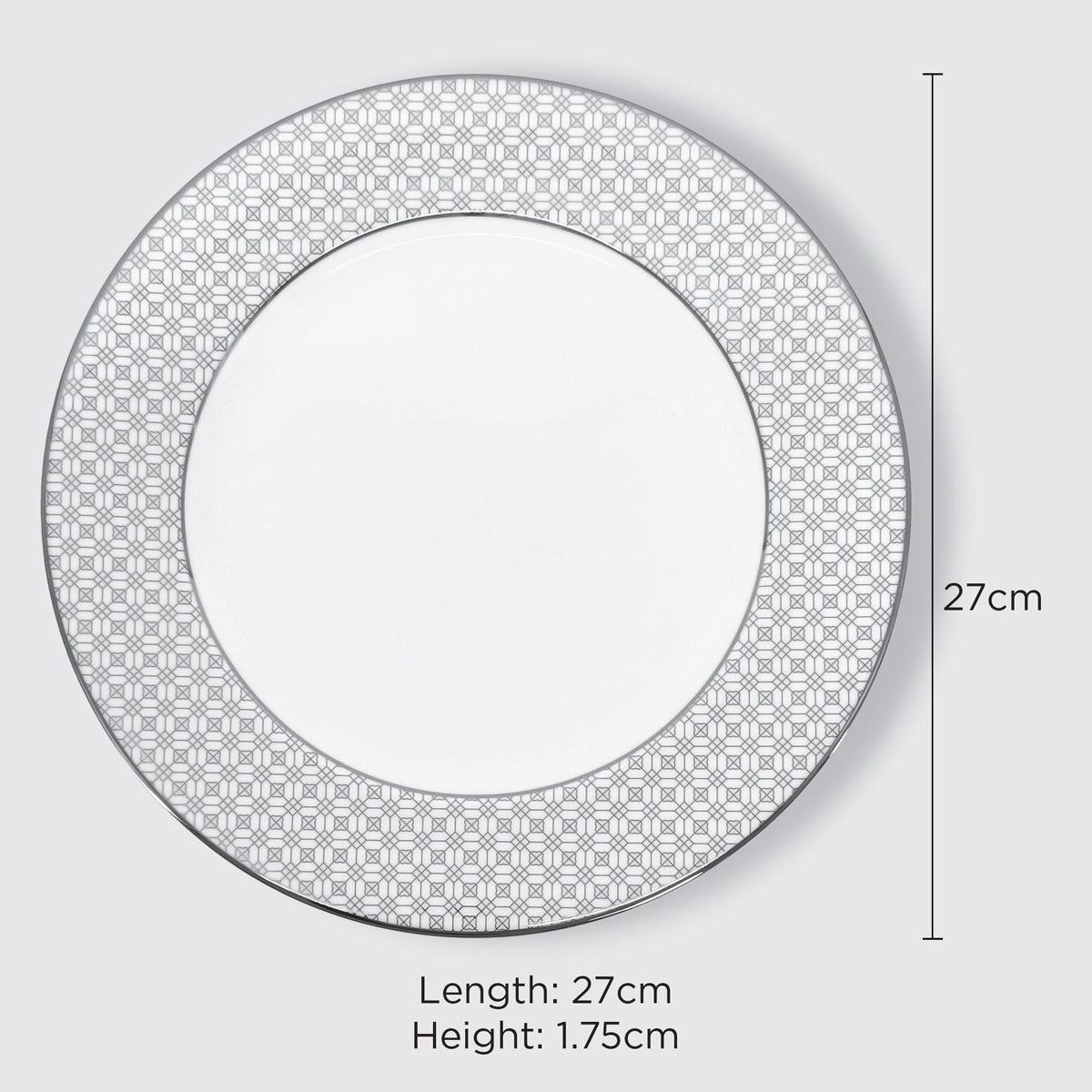 Charles Millen PEACE (VOGUE series) - 11 -  10.6" Rimmed Dinner Plate