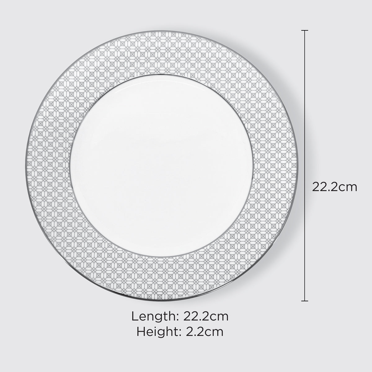 Charles Millen PEACE (VOGUE series)-10  - 8.7" Rimmed Dessert Plate