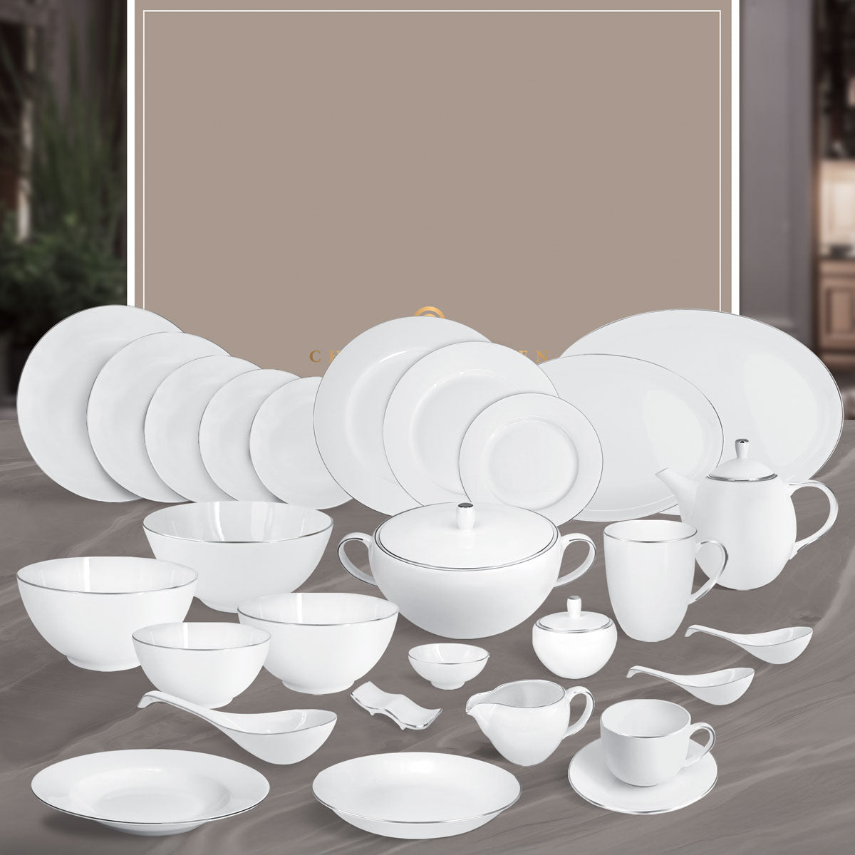 Charles Millen PLATINUM  8 Pax - 115 Pcs Dinner Set