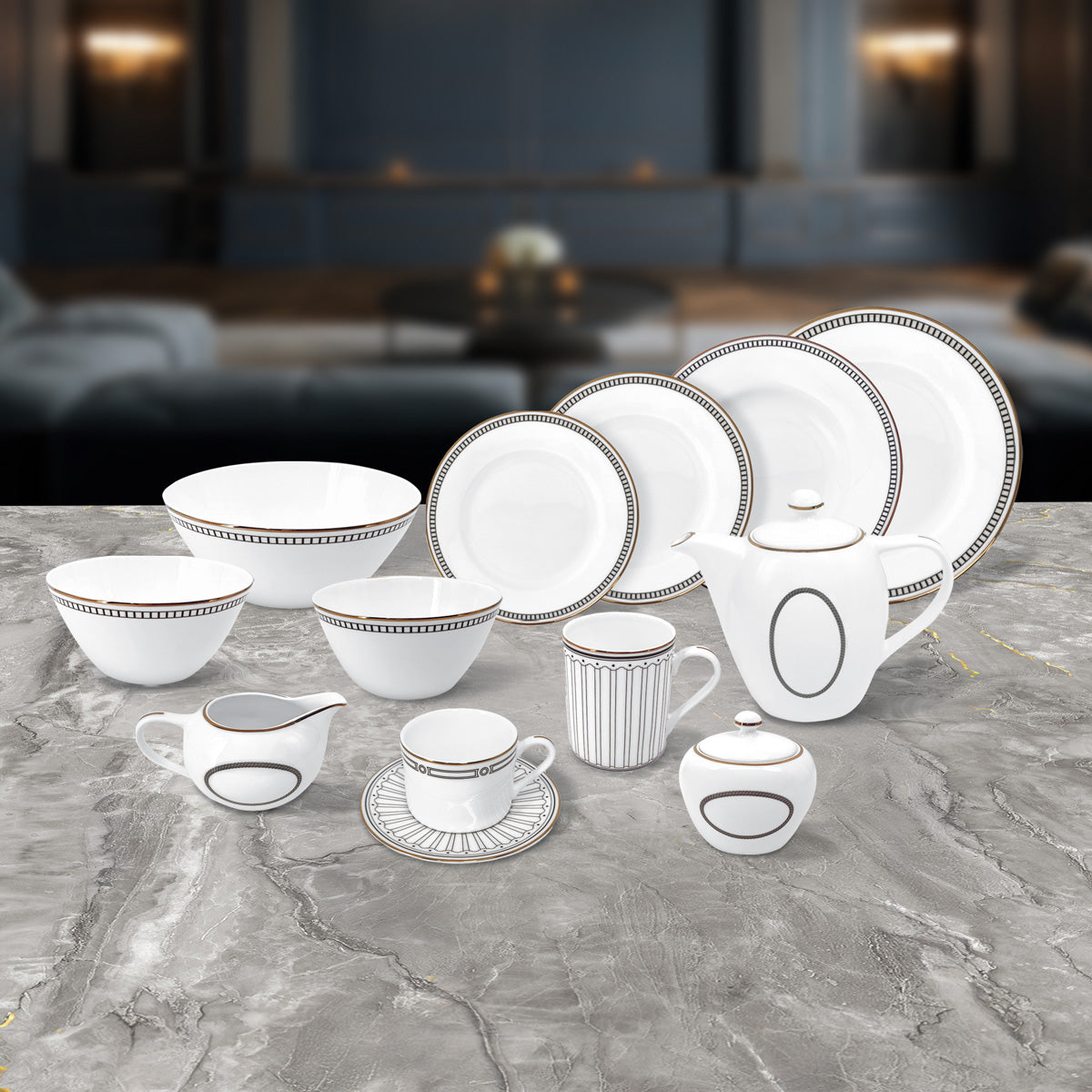 Charles Millen RITZ 6 Pax Entree Dining Set ( 18 pc Set ) (VOGUE series)