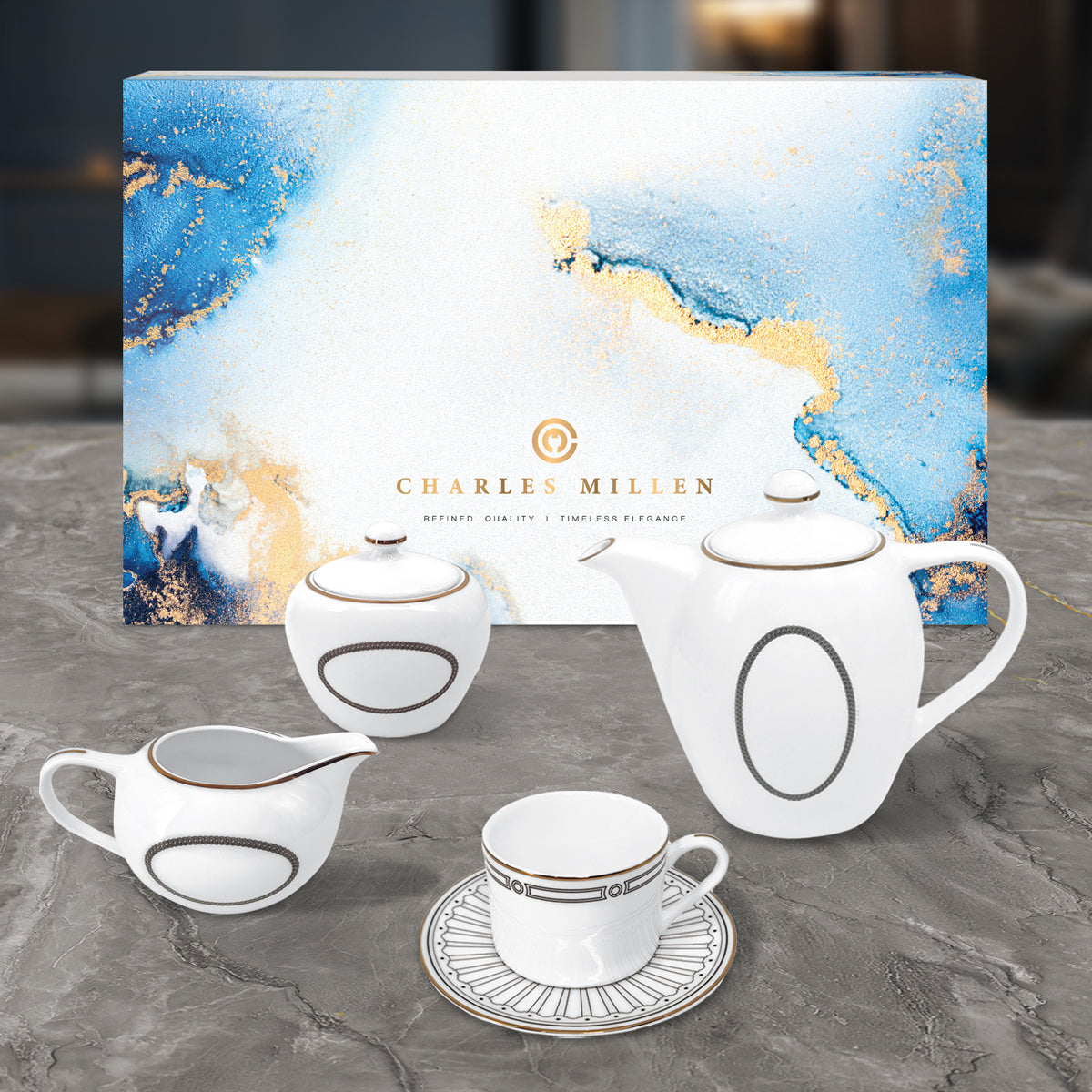 Charles Millen RITZ 6 Pax Tea Set - 9pcs Set (Vogue Series )