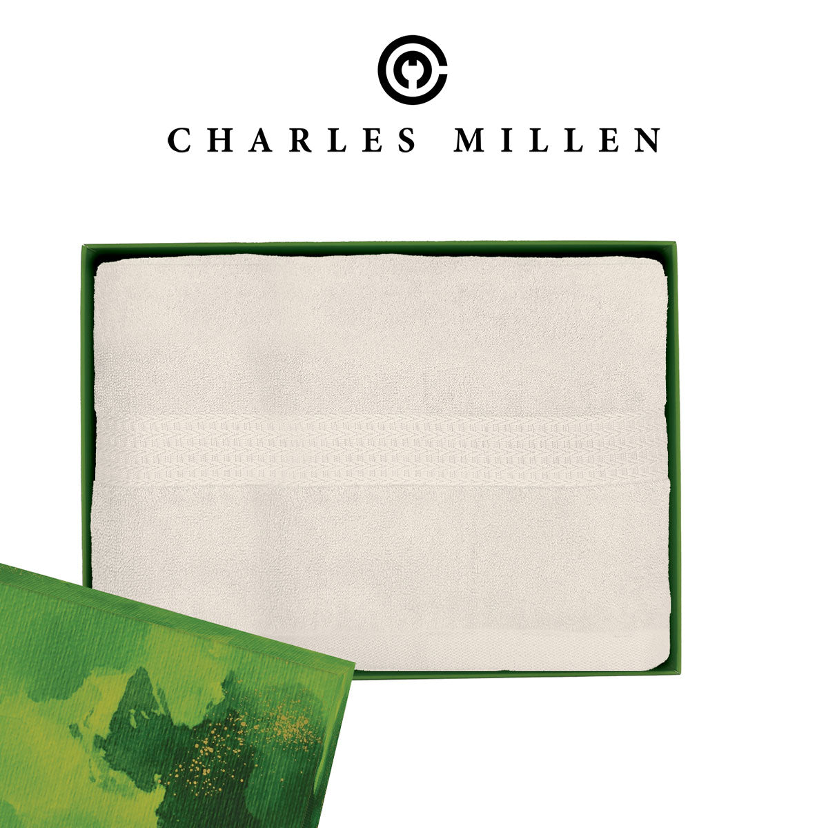 ( 1 Box) Charles Millen Christmas Bamboo Bath Towel Gift Box ( 70x140cm / 480g)