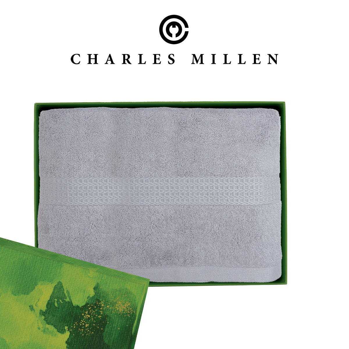 ( 1 Box) Charles Millen Christmas Bamboo Bath Towel Gift Box ( 70x140cm / 480g)
