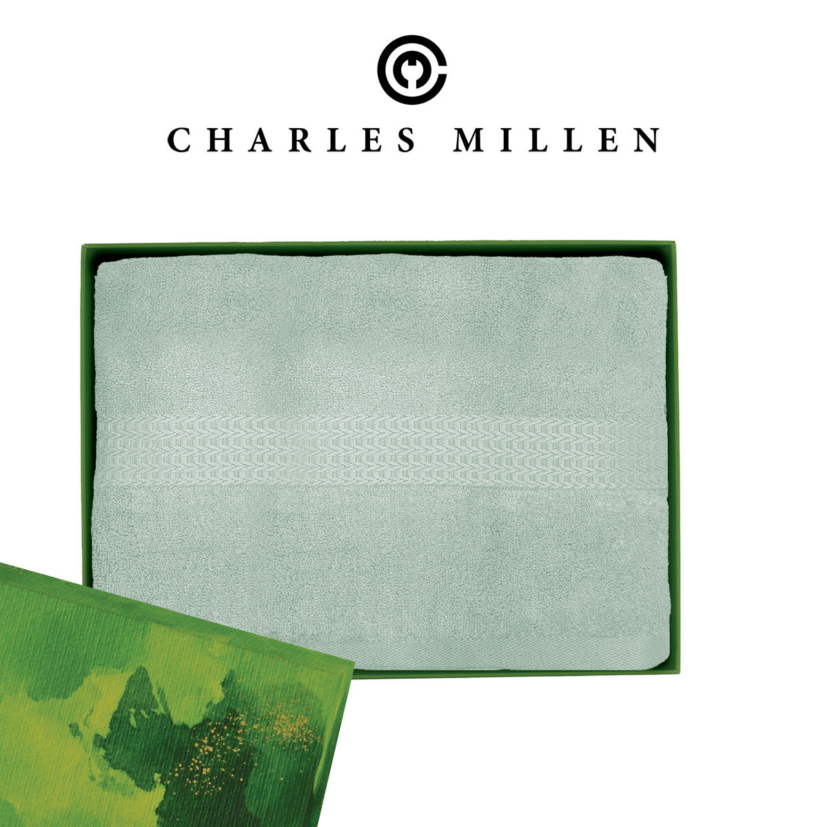( 1 Box) Charles Millen Christmas Bamboo Bath Towel Gift Box ( 70x140cm / 480g)