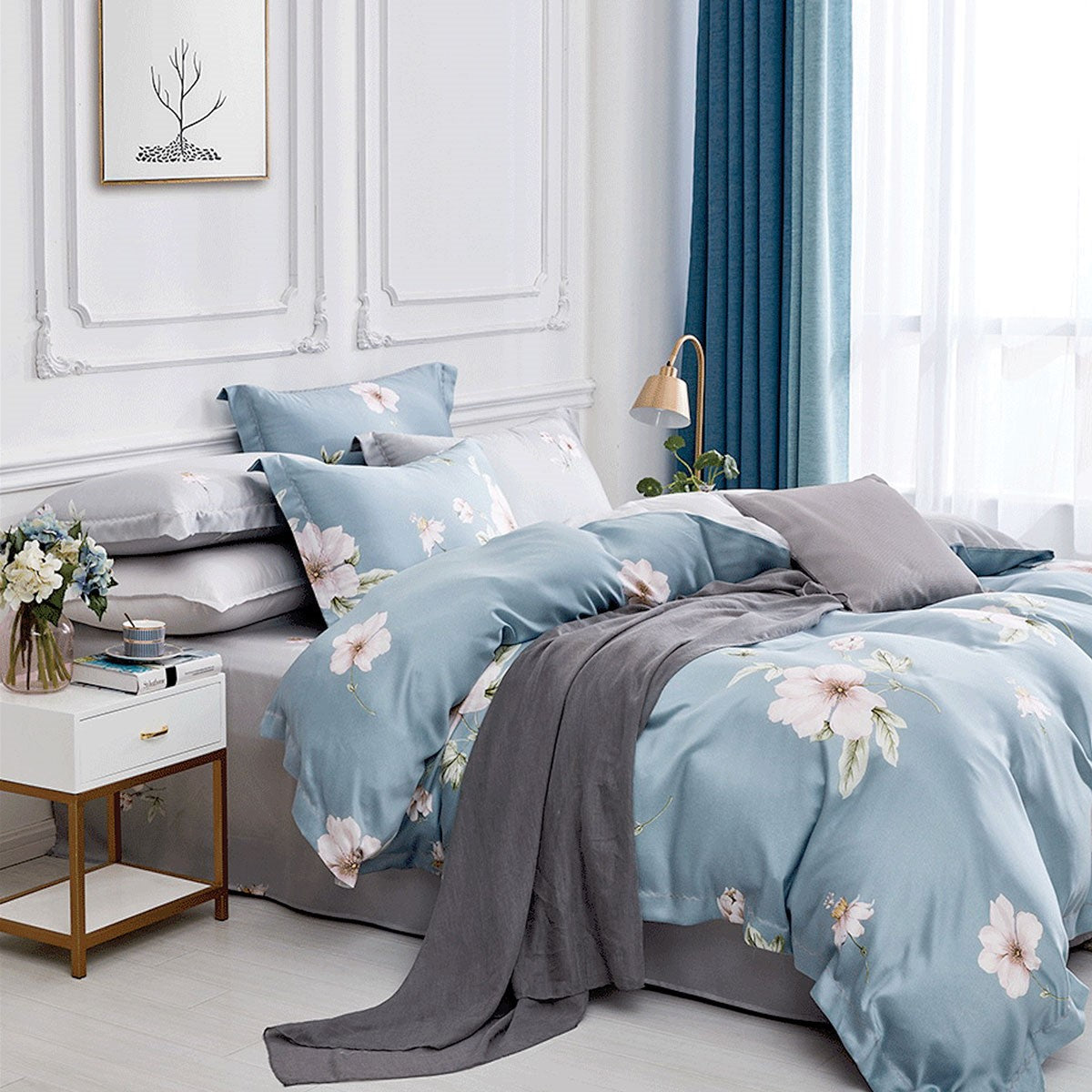 Bloomsbury Bed Linen (Suzanne Sobelle) - Viera (Green)