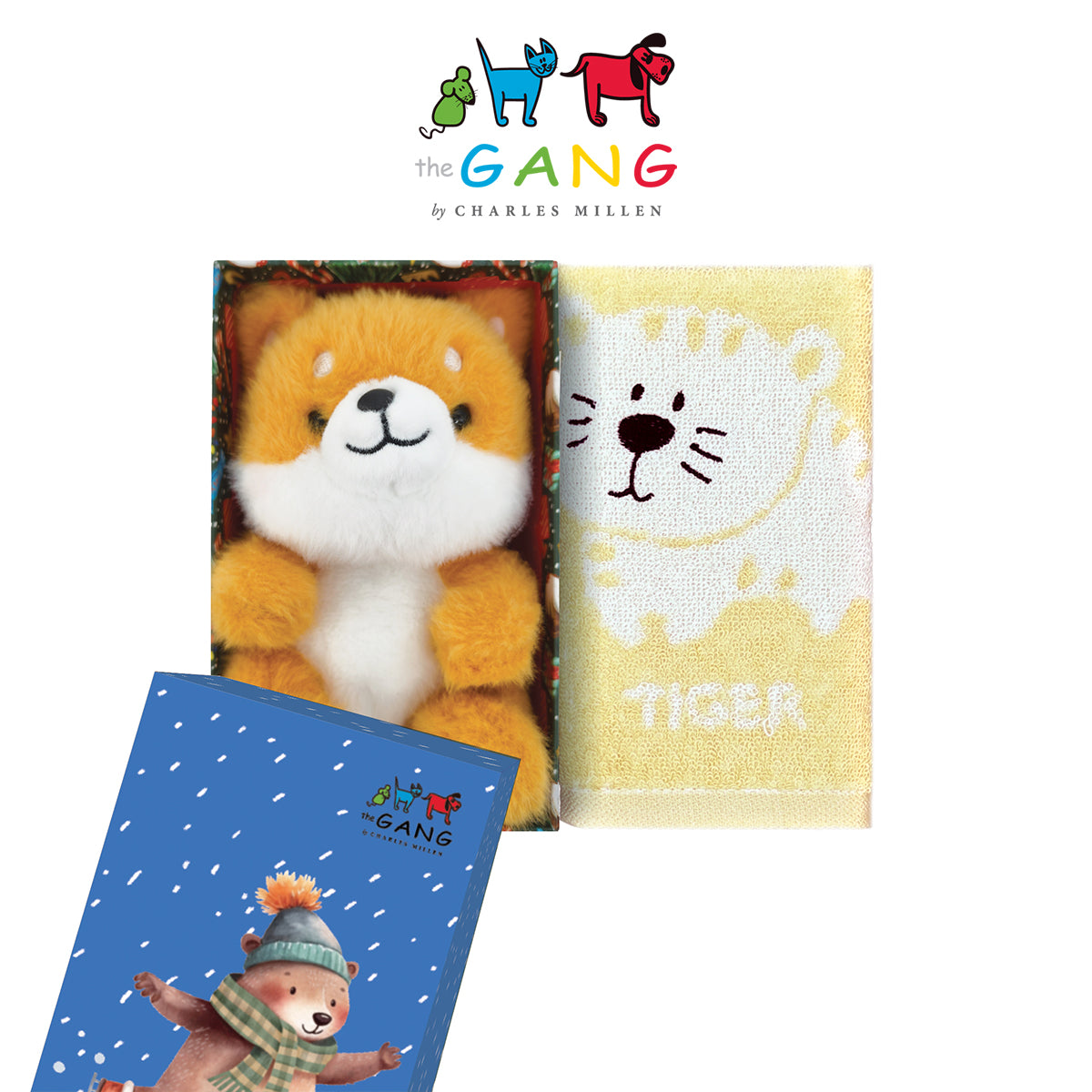 Christmas Towel Gift set- The GANG by Charles Millen THE MOBZ Towel & Plush Collection