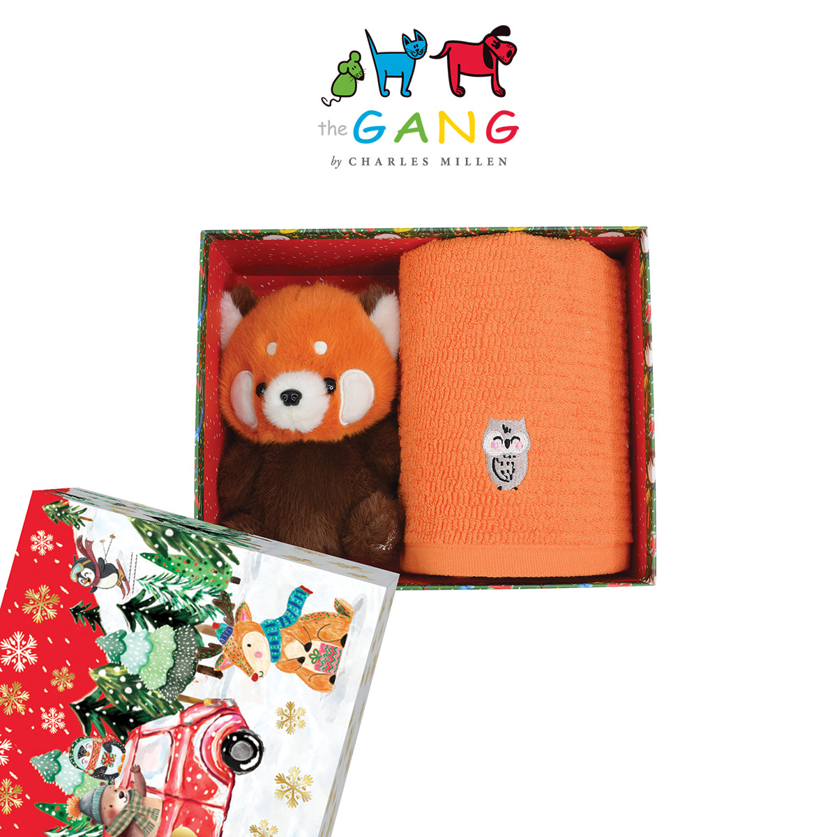 Christmas Towel Gift set- The GANG by Charles Millen THE  Ruffz  Sport Towel & Plush Collection.