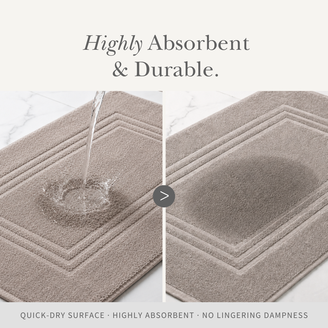 3pcs Set LUMIERE Towels & CLASSIQUE Terry Mat $61 Bundle Set