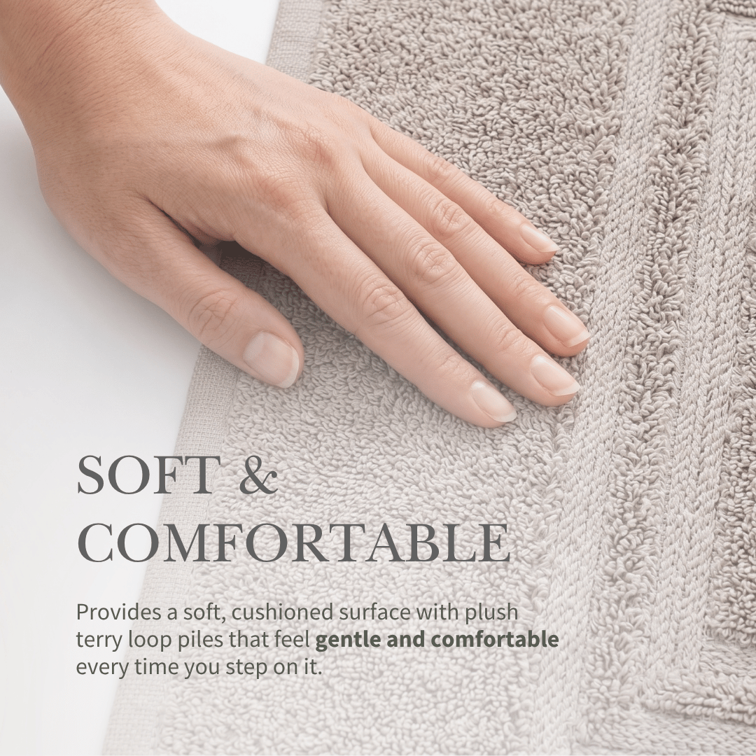 3pcs Set LUMIERE Towels & CLASSIQUE Terry Mat $61 Bundle Set