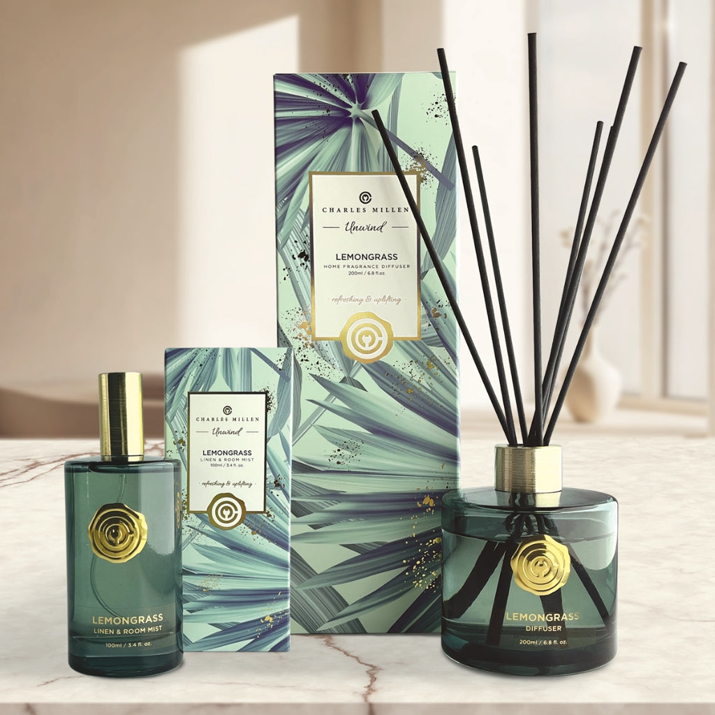 🎁 Charles Millen Unwind Home Spa Indulgence [1pc] Diffuser 200ml/ Room Mist 100ml (Discount)