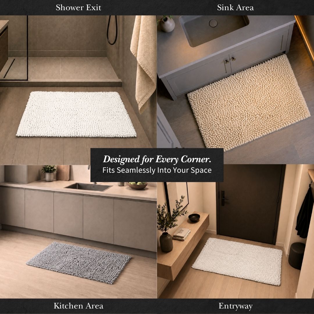 Charles Millen MACIO Ultra Soft - Absorbent Microfibre Antislip Backing Bath Mat