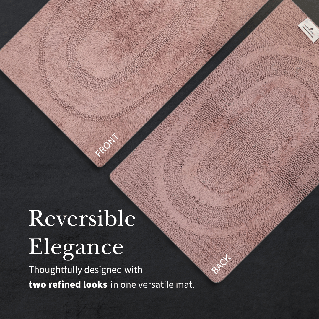 MIE [2pcs] - Super Soft Cotton Tufted Reversible Mat