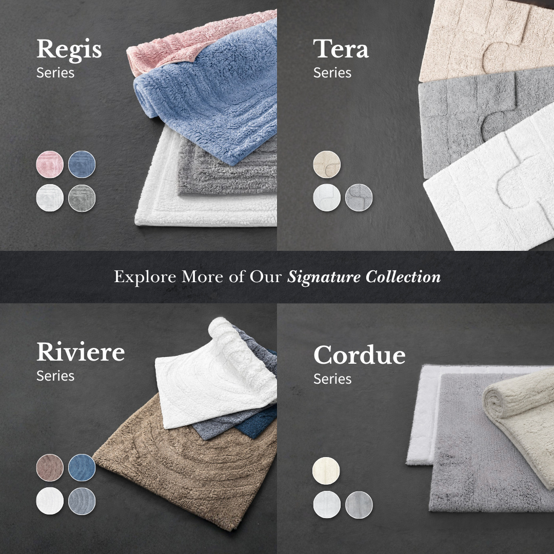 MIE [2pcs] - Super Soft Cotton Tufted Reversible Mat