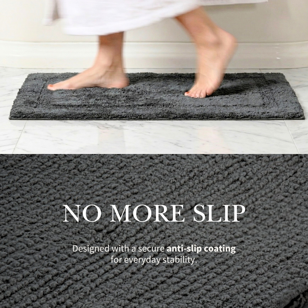 BOUNDARY [2pcs] - Super Soft Cotton Tufted Anti-slip Mat