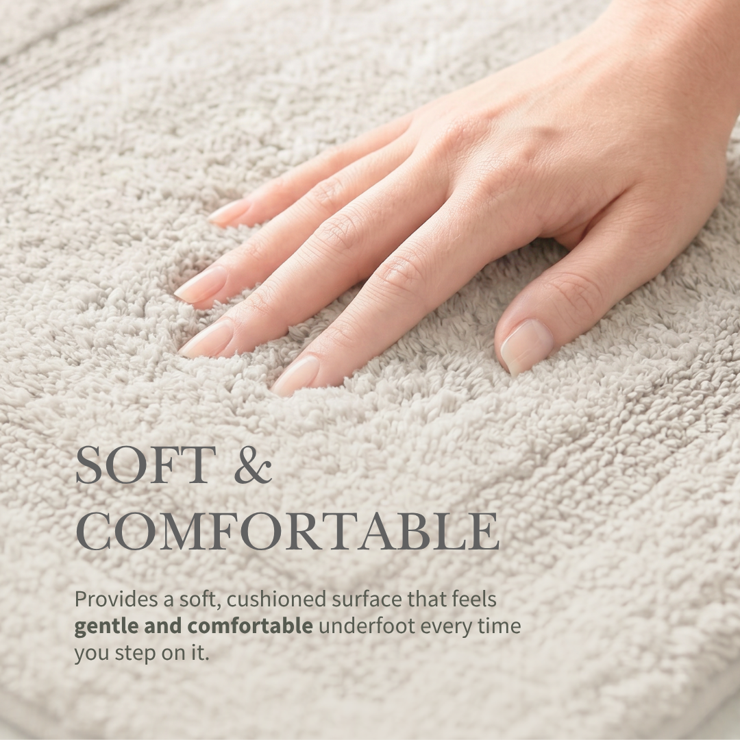 BOUNDARY [2pcs] - Super Soft Cotton Tufted Anti-slip Mat