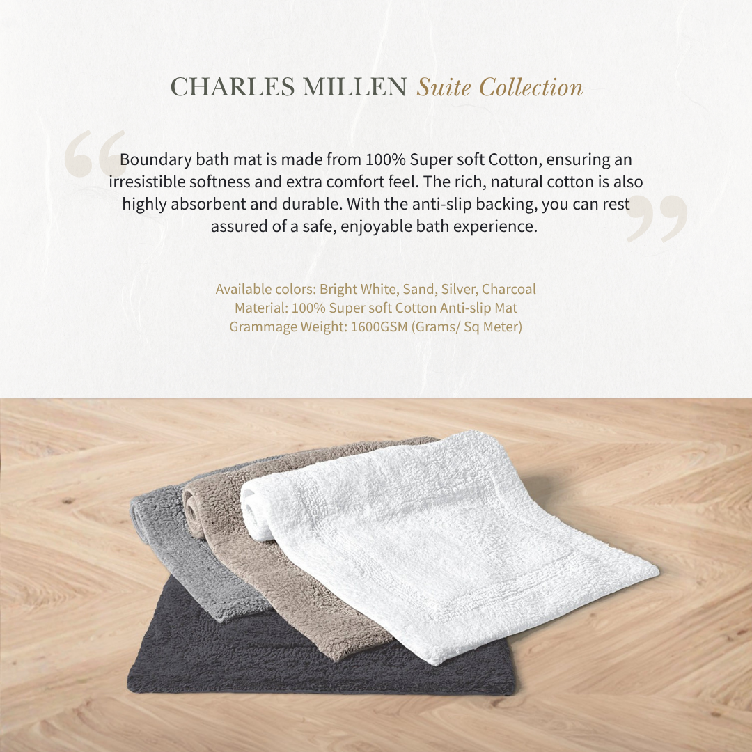BOUNDARY [2pcs] - Super Soft Cotton Tufted Anti-slip Mat