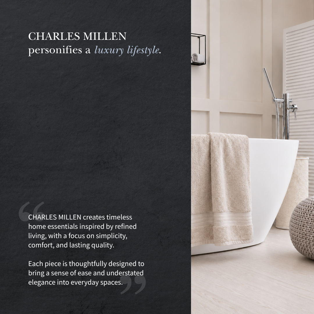 CHARLES MILLEN REMIERE Egyptian Cotton Bath Towel (70x140cm/485g)