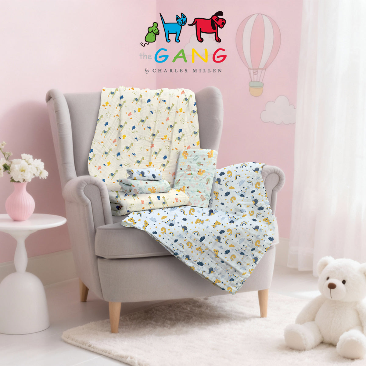 CMTG Gauzy Fabric Towel [Bundle Deal] Ultra Absorbent - Delicate Soft Baby Face Towel, Hand Towel, Bath Towel, Blanket